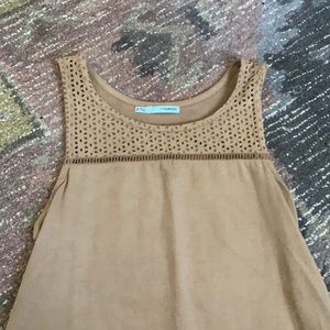 Maurice’s Brown Suede Decorative Tank Top